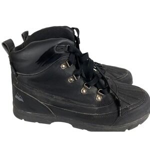 Tuff Black Leather Work Boots Mens  Size 10 Lace Up